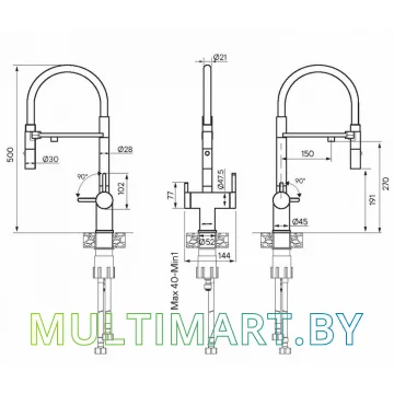 Смеситель Paulmark Gravity Gr213888-WH (белый матовый) картинка 14